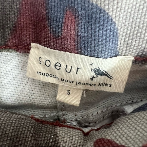 SOUER Camo  Cropped French Military Ankle Zip Designer Pants Size Small - Picture 8 of 8